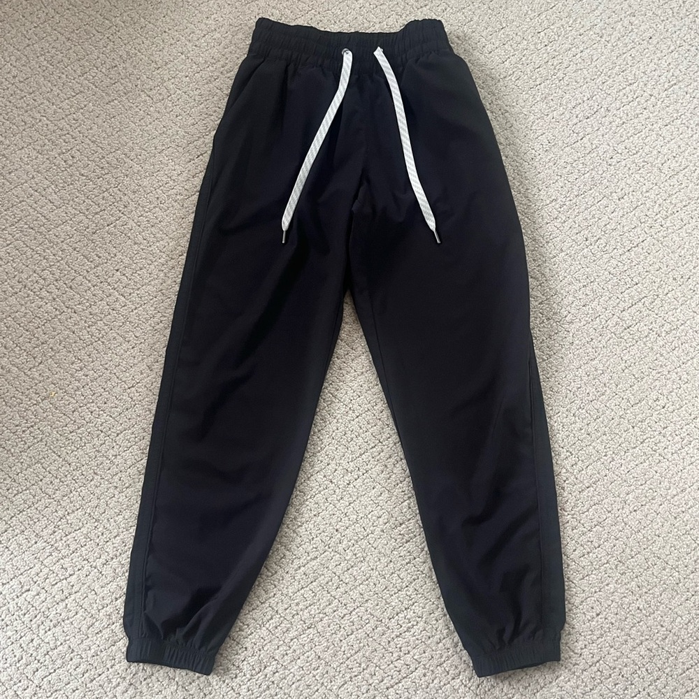 Vuori Black Jogger Pants with White Drawcord